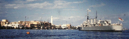 HMS Manxman at Port Said - 1956